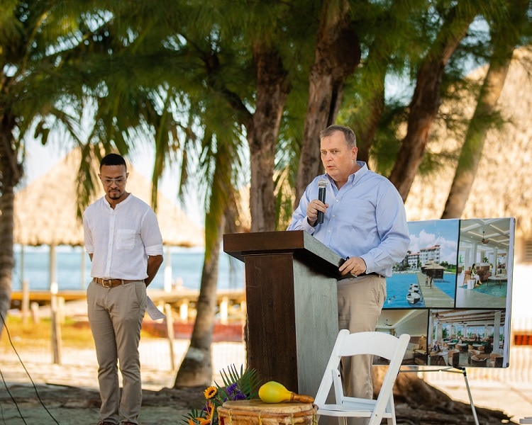Ambassador Joel Nagel at Marriott Belize Groundbreaking Event